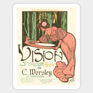 Art Nouveau Sheet Music Cover Sticker